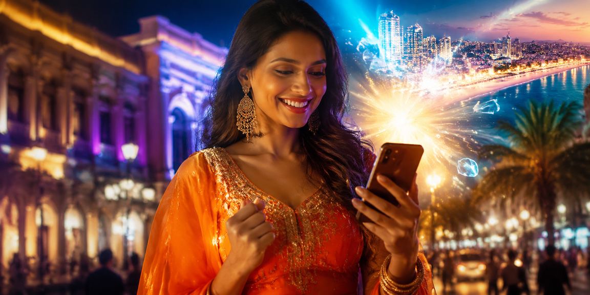 Mobile phone displaying Teen Patti game on jy950